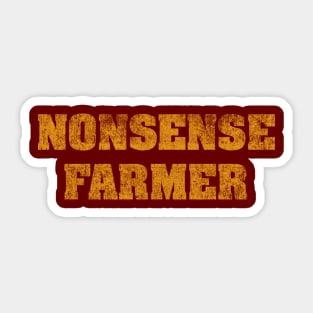 NONSENSE FARMER (mustard text) Sticker